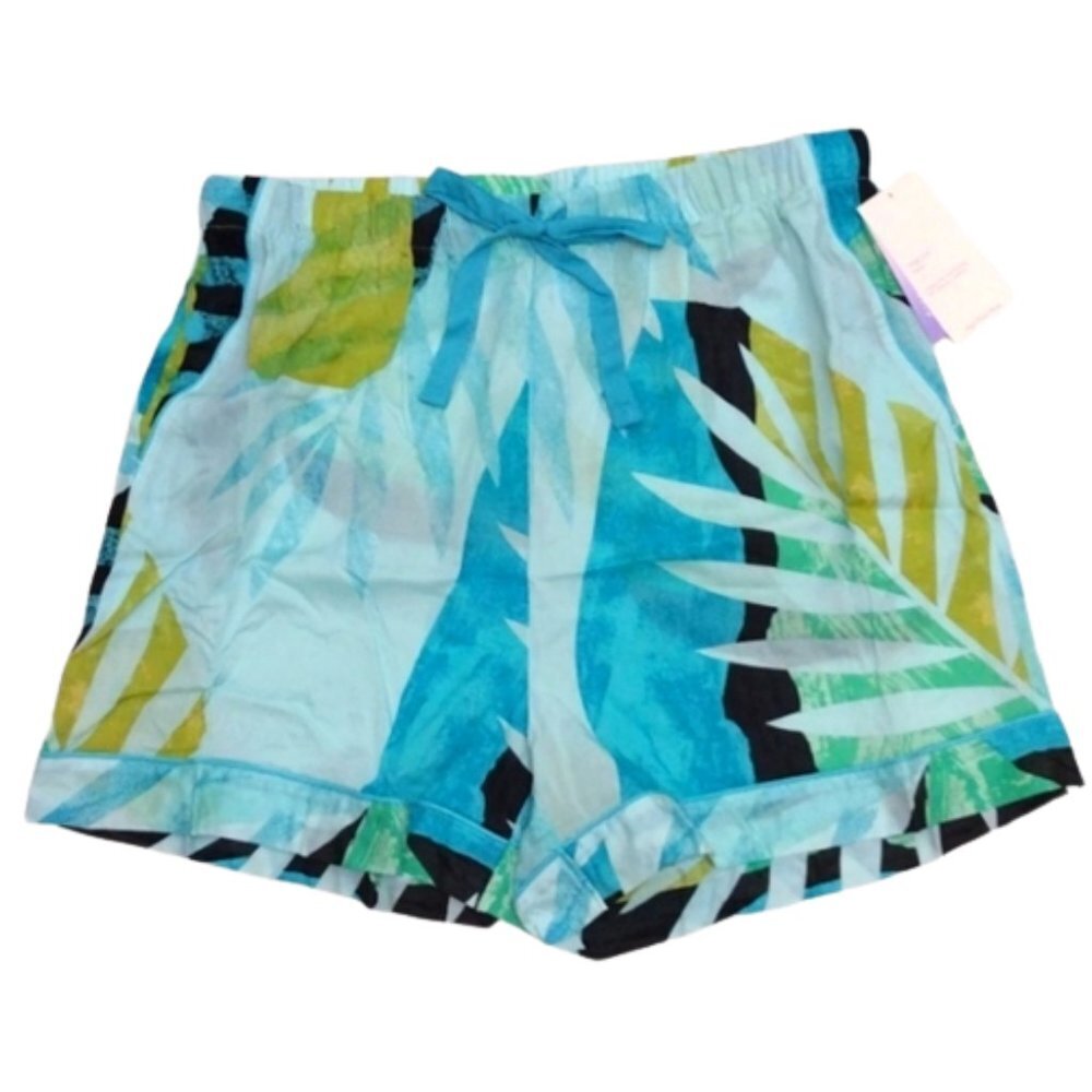 NWT Women's Floral Print Simply Cool Pajama Shorts - Stars Above - M